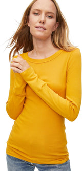 Michael Stars Legacy Supima Long Sleeve Tee in Amber