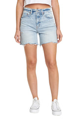 DAZE Sundaze High-Rise Shorts in Dropout - Front