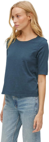 Michael Stars Dua Supima Elbow Length Swing Tee in Pebble