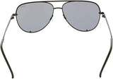 Quay Unisex High Key Mini Classic Aviator Sunglasses in Black Frame/Smoke Polarized Lens - Back