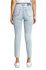 DAZE Daily Driver High Rise Skinny Straight Jeans in Winner - Back