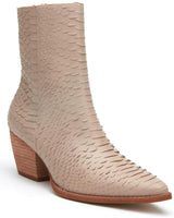 Matisse Caty Western Ankle Boot in Ivory Snake