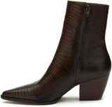 Matisse Caty Western Ankle Boot in Chocolate Lizard