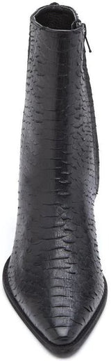 Matisse Caty Western Ankle Boot in Black Snake