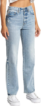 DAZE Sundaze High Rise Dad Denim Jeans in Skater Boy - Side