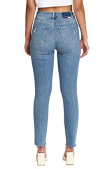 DAZE Daily Driver High Rise Skinny Straight Jeans in Sweet Nothings - Back