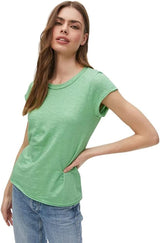 Michael Stars Trudy Supima Short Sleeve Tee in Fern