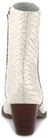 Matisse Caty Western Ankle Boot in White Snake/Brown