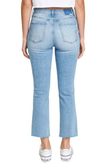 DAZE Shy Girl High Rise Crop Flare Jeans in Cheeky - Back