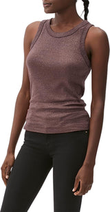 Michael Stars Paloma Shine Tank Top in Auburn
