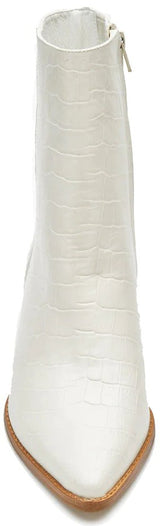 Matisse Caty Western Ankle Boot in Bone Croc