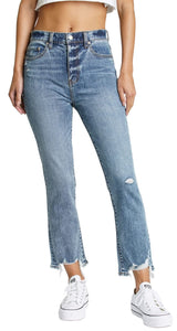 DAZE Shy Girl High Rise Crop Flare Jeans in Wild Child - Front