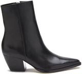 Matisse Caty Western Ankle Boot in Smooth Black