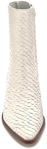 Matisse Caty Western Ankle Boot in White Snake/Brown