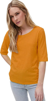 Michael Stars Dua Supima Elbow Length Swing Tee in Turmeric