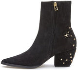 Matisse Caty Western Ankle Boot in Black Suede Stars