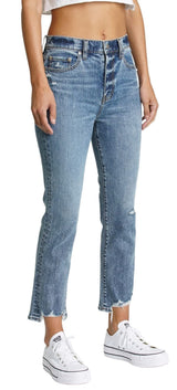 DAZE Shy Girl High Rise Crop Flare Jeans in Wild Child - Side