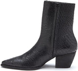 Matisse Caty Western Ankle Boot in Black Snake