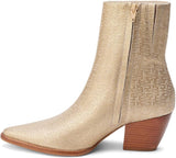Matisse Caty Western Ankle Boot in Gold Weave