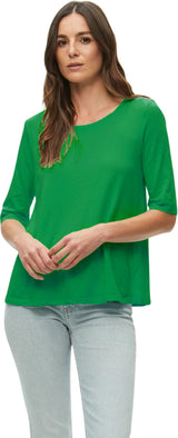 Michael Stars Dua Supima Elbow Length Swing Tee in Field
