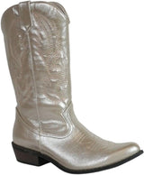 Coconuts by Matisse Gaucho Cowboy Mid Length Boot in Platino Metallic