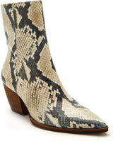 Matisse Caty Western Ankle Boot in Natural Snake
