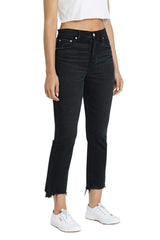 DAZE Shy Girl High Rise Crop Flare Jeans in Backseat - Side