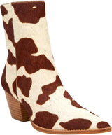 Matisse Caty Western Ankle Boot in Brown Cow Spot