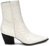 Matisse Caty Western Ankle Boot in White Snake/Black