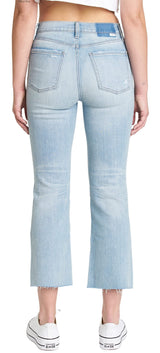 DAZE Shy Girl High Rise Crop Flare Jeans in Billions - Back