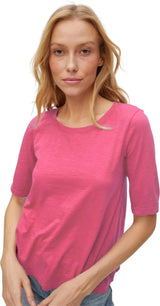 Michael Stars Dua Supima Elbow Length Swing Tee in Azalea