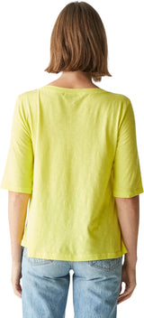 Michael Stars Dua Supima Elbow Length Swing Tee in Peridot