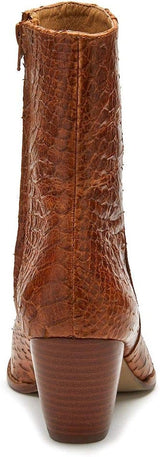 Matisse Caty Western Ankle Boot in Cognac Snake