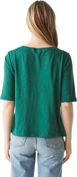 Michael Stars Dua Supima Elbow Length Swing Tee in Ivy
