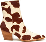 Matisse Caty Western Ankle Boot in Brown Cow Spot