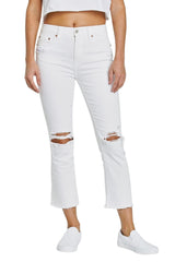 DAZE Shy Girl High Rise Crop Flare Jeans in First Date