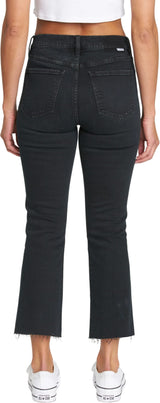 DAZE Shy Girl High Rise Crop Flare Jeans in Late Text - Back
