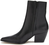 Matisse Caty Western Ankle Boot in Smooth Black