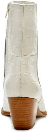 Matisse Caty Western Ankle Boot in Bone Croc