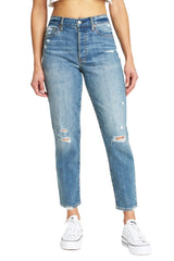 DAZE The Original High Rise Mom Denim Jeans in Confessions - Front