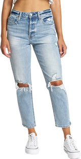 DAZE The Original High Rise Mom Jeans in Sweet Thing - Front