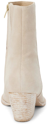 Matisse Caty Western Ankle Boot in Ecru Suede