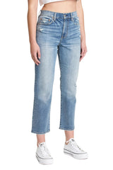 DAZE Straight Up High Rise Straight Denim Jeans in Totally Buggin
