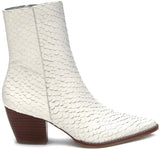 Matisse Caty Western Ankle Boot in White Snake/Brown