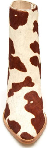 Matisse Caty Western Ankle Boot in Brown Cow Spot