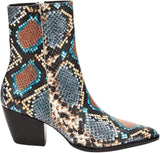 Matisse Caty Western Ankle Boot in Grey/Blue Snake