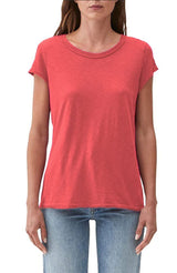 Michael Stars Trudy Supima Short Sleeve Tee in Passionfruit
