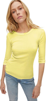 Michael Stars Dot 3/4 Sleeve Tee in Peridot
