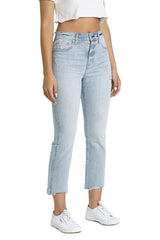 DAZE Shy Girl High Rise Crop Flare Jeans in Eye Contact - Side