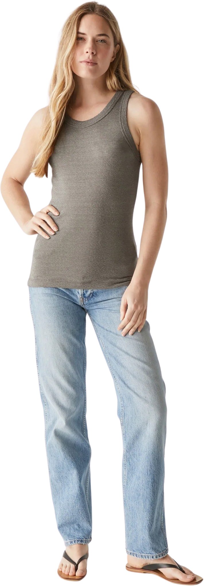 Michael Stars Paloma Shine Tank Top in Oxide